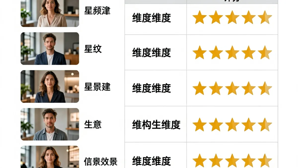 撸撸社内容评测页面截图，编辑对多个视频系列进行横向评分与点评